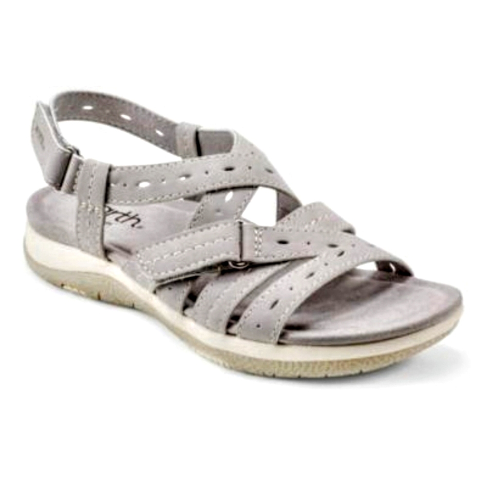 Earth Origins SAMSIN3 Gray 7.5 Wide Arch Support Hook & Loop Closure